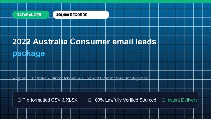 2022 Australia Consumer email leads package