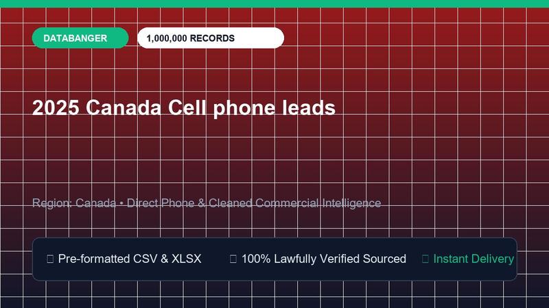 2025 Canada Cell phone leads