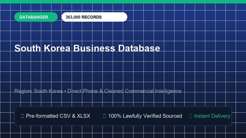 South Korea Business Database