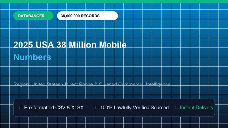 2025 USA 38 Million Mobile Numbers