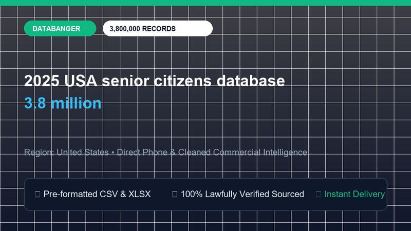 2025 USA senior citizens database 3.8 million