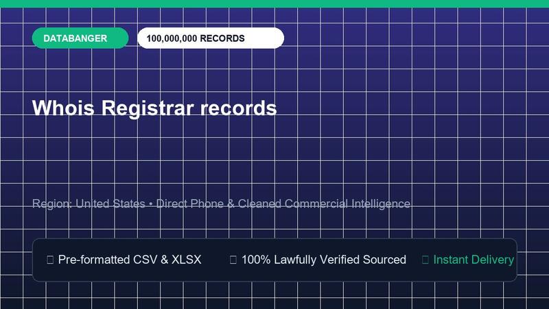 Whois Registrar records